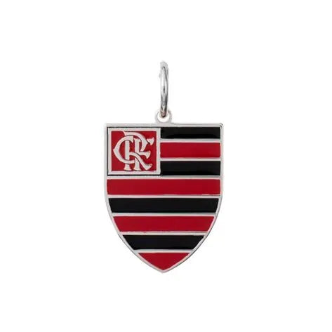 Pingente Escudo Flamengo Prata 925 Colorido - Exclusividade Oficial - UN