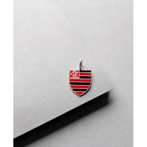 Pingente Escudo Flamengo Prata 925 Colorido - Exclusividade Oficial - UN