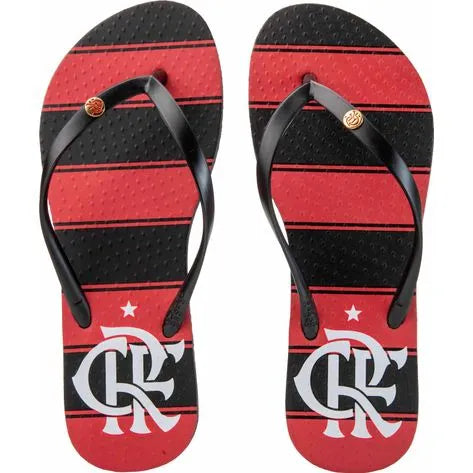 Chinelo Flamengo Slim Manto 1 2025 Preto/Preto