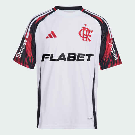 Manto Flamengo Jogo 2 2025 – Com Kit Patrocínio – De Arrascaeta 10