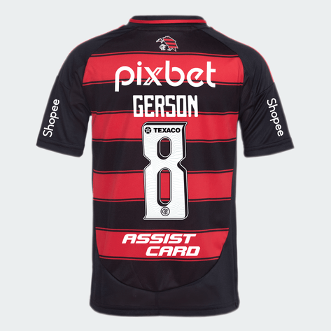 Manto Flamengo Jogo 1 2025 – Com Kit Patrocínio – Gerson 8