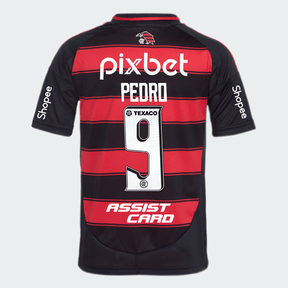 Manto Flamengo Jogo 1 2025 – Com Kit Patrocínio – Pedro 9