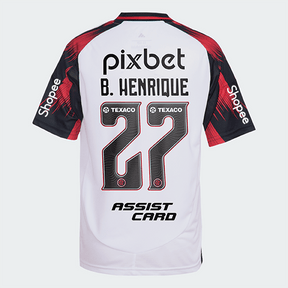 Manto Flamengo Jogo 2 2025 – Com Kit Patrocínio – B. Henrique 17