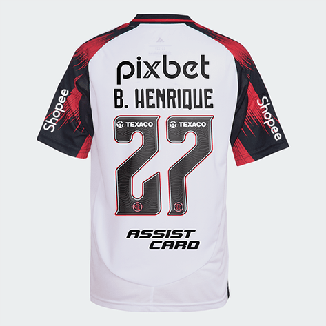 Manto Flamengo Jogo 2 2025 – Com Kit Patrocínio – B. Henrique 17