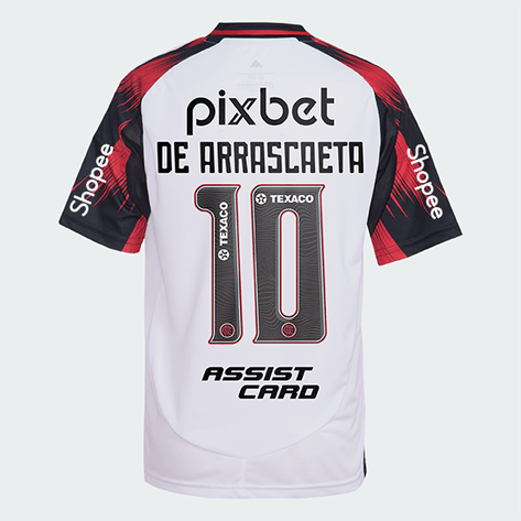 Manto Flamengo Jogo 2 2025 – Com Kit Patrocínio – De Arrascaeta 10