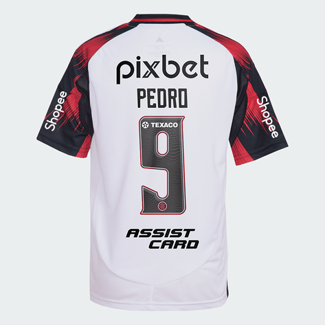 Manto Flamengo Jogo 2 2025 – Com Kit Patrocínio – Pedro 9