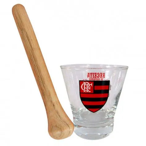 Conjunto Caipirinha Flamengo Copo + Socador - UN